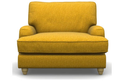Heart of House Adeline Tweed Fabric Chair - Mustard